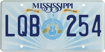 MS license plate LQB254
