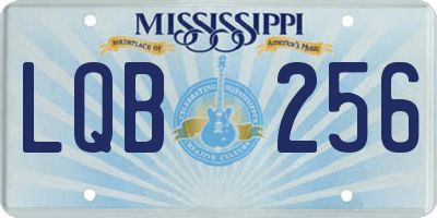 MS license plate LQB256