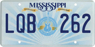 MS license plate LQB262