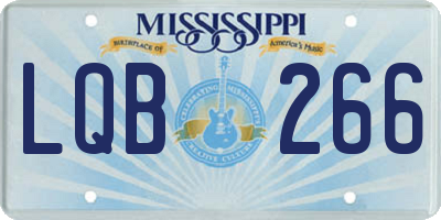 MS license plate LQB266