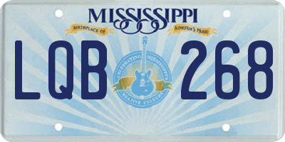 MS license plate LQB268