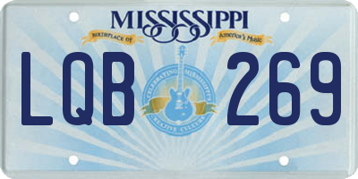 MS license plate LQB269