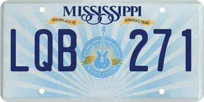 MS license plate LQB271