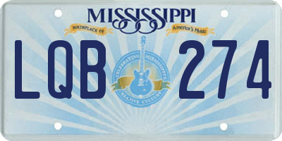 MS license plate LQB274