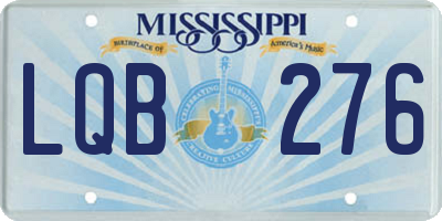 MS license plate LQB276