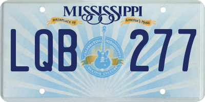 MS license plate LQB277