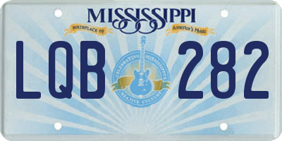 MS license plate LQB282