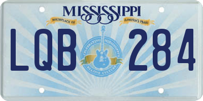 MS license plate LQB284