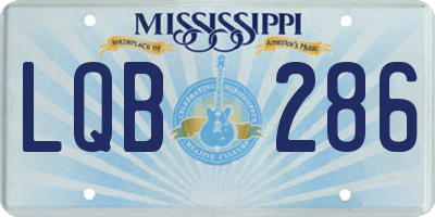 MS license plate LQB286