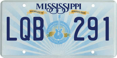 MS license plate LQB291