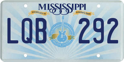 MS license plate LQB292