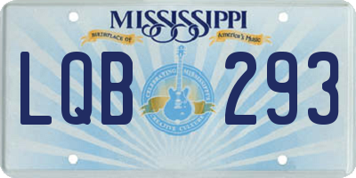MS license plate LQB293