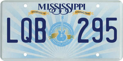 MS license plate LQB295