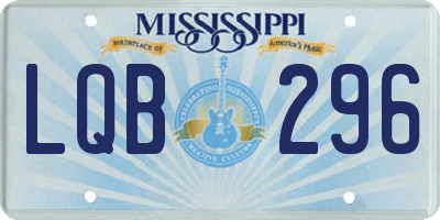 MS license plate LQB296