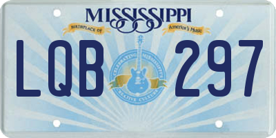 MS license plate LQB297