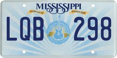 MS license plate LQB298