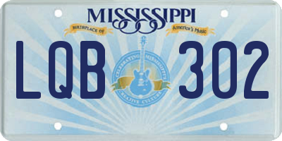 MS license plate LQB302