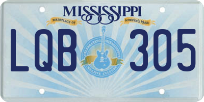 MS license plate LQB305