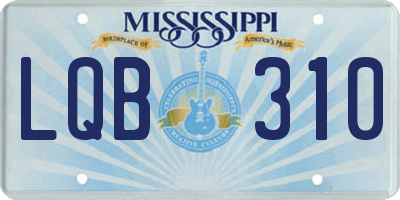 MS license plate LQB310