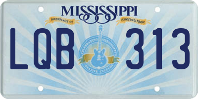 MS license plate LQB313