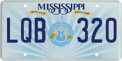 MS license plate LQB320