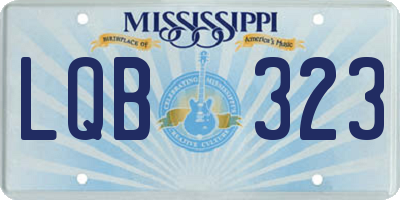 MS license plate LQB323
