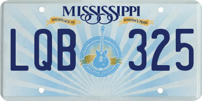 MS license plate LQB325