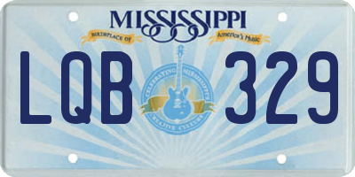 MS license plate LQB329