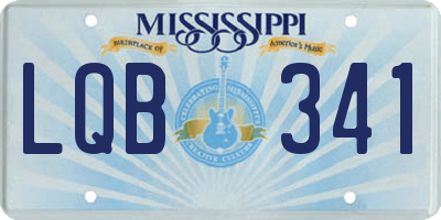 MS license plate LQB341