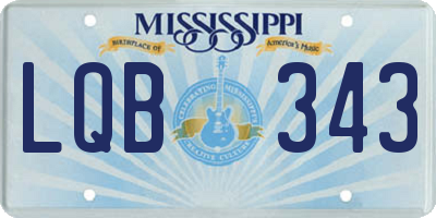 MS license plate LQB343
