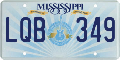 MS license plate LQB349