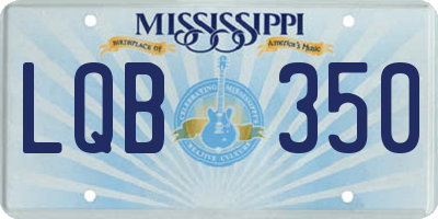 MS license plate LQB350