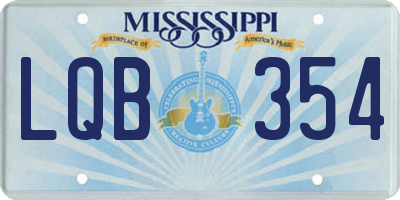 MS license plate LQB354
