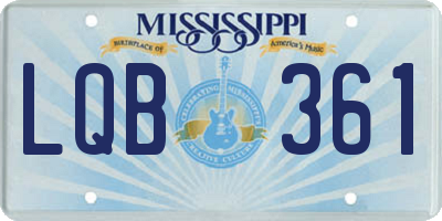 MS license plate LQB361