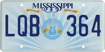 MS license plate LQB364