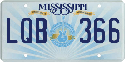MS license plate LQB366