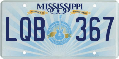 MS license plate LQB367