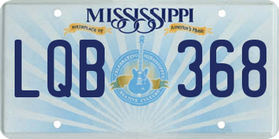 MS license plate LQB368