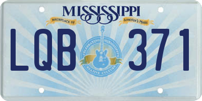 MS license plate LQB371