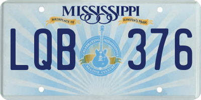 MS license plate LQB376