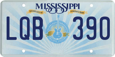 MS license plate LQB390