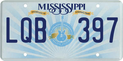 MS license plate LQB397