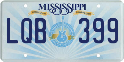 MS license plate LQB399