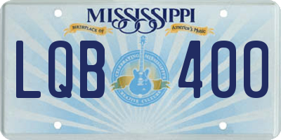 MS license plate LQB400