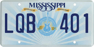 MS license plate LQB401