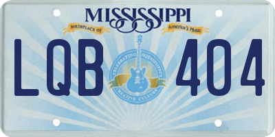 MS license plate LQB404