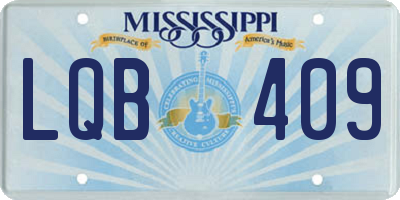 MS license plate LQB409