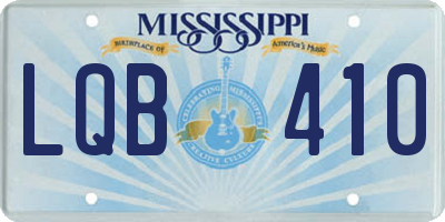 MS license plate LQB410