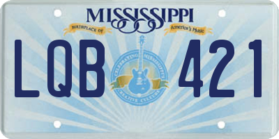 MS license plate LQB421