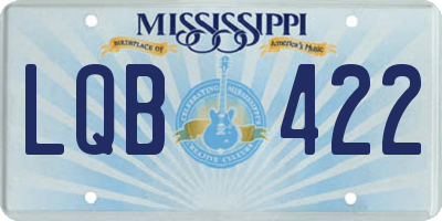 MS license plate LQB422